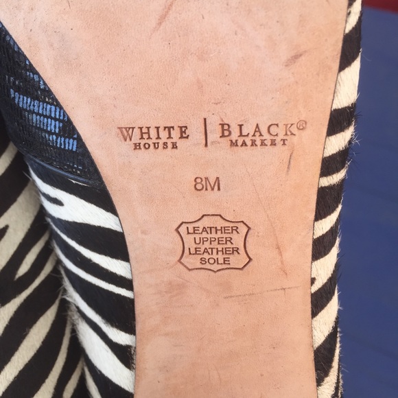 WHBM zebra print statement heels. - Picture 8 of 8